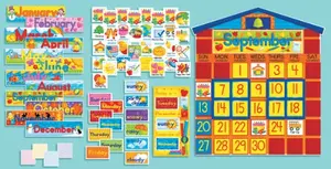 Scholastic schoolhouse calendar with moveable day and weather cards