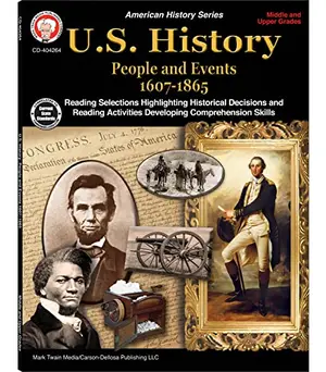 Mark Twain American History workbook covering people and events 1607-1865