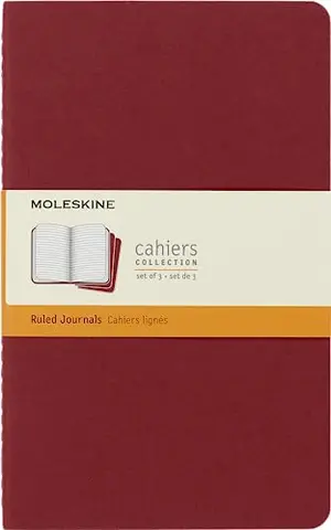 Moleskine Cahier Journal, Soft Cover, Large, Ruled, Set of 3