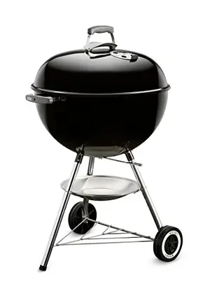 Weber Original Kettle Charcoal Grill, 22-inch, black, classic design with one-touch cleaning system