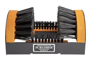 Scrusher outdoor boot and shoe cleaner with wooden brushes