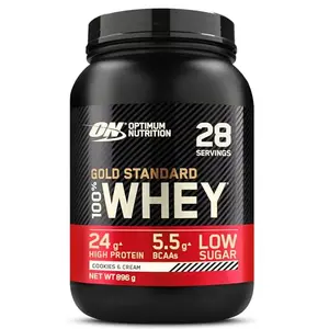 Optimum Nutrition Gold Standard Whey protein powder cookies and cream