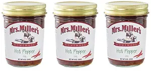 Mrs. Miller's Homemade Hot Pepper Jelly three jars