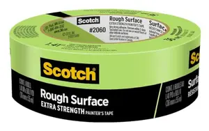 Green Scotch Rough Surface Painter's Tape on brick and stucco