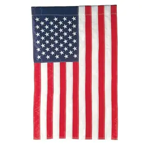 Evergreen double-sided embroidered American garden flag 12x18 inches