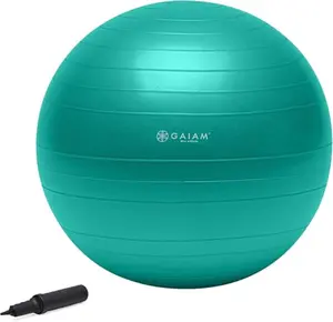 Gaiam green Swiss ball with pump, great for budget ab training