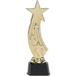 Large 9.5-inch gold shooting star award with built-in base from Amscan