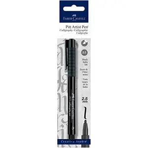 Faber-Castell Pitt calligraphy pen with 2mm black chisel nib