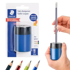 STAEDTLER manual pencil sharpener with metal blade and screw lid