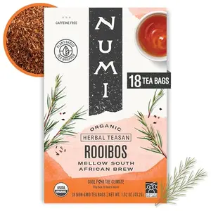 Numi Organic Rooibos Tea box with 18 tea bags