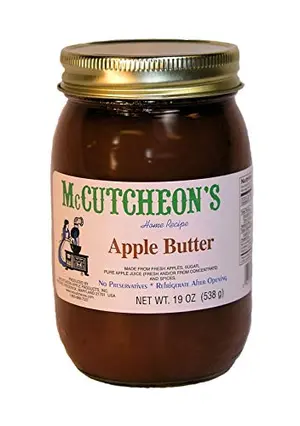 19-ounce jar of McCutcheon's apple butter with a vintage-style label.