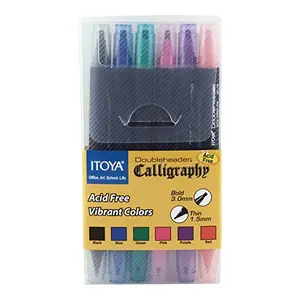Itoya Doubleheader Calligraphy Marker 6-pen set