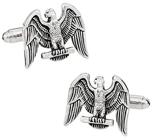 Silver American eagle cufflinks in Cuff-Daddy presentation box