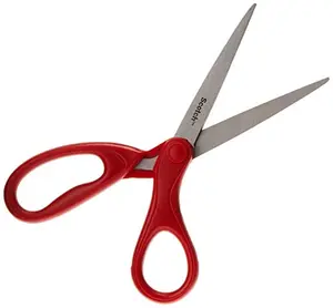 Scotch 7 inch home and office scissors with red handles