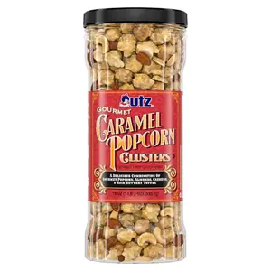 Utz gourmet caramel popcorn clusters container
