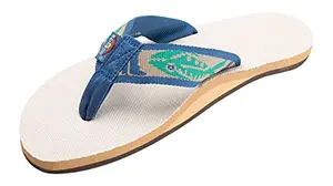 Rainbow Sandals Men's Hemp Sandal with natural hemp sole and colorful nylon fish strap