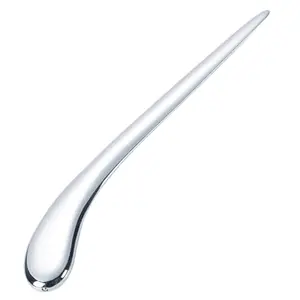 Sleek silver non-tarnishing letter opener with curved ergonomic grip