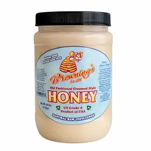 Browning's Creamed Raw Clover Honey 40 oz jar