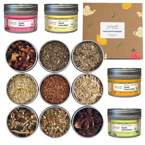 Heavenly Tea Leaves Organic Herbal Loose Leaf Tea Sampler Gift Box with 9 Flavors