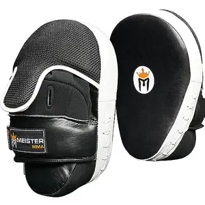 Meister Cowhide Leather Curved Focus Mitts pair