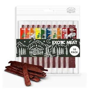 Jerky-n-Spice exotic jerky variety pack gift box with alligator, elk, venison, and more
