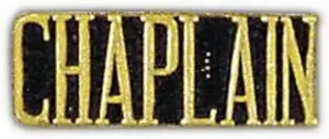 Gold US Army Chaplain lapel pin with dual clutch back