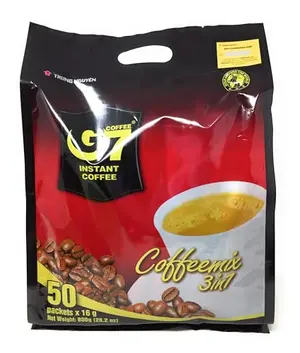 Pack of G7 3-in-1 instant coffee sachets