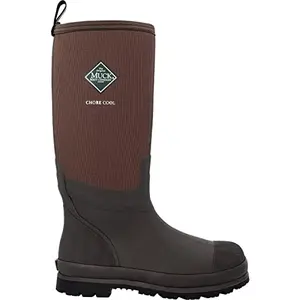 MUCK Chore Cool tall brown rubber farm boot with cooling lining