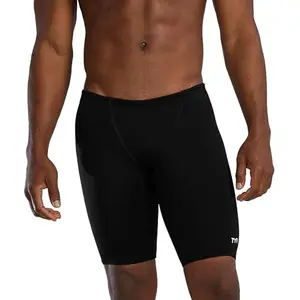 TYR Men's Durafast Elite Jammer Swimsuit in black, showing compressive fit