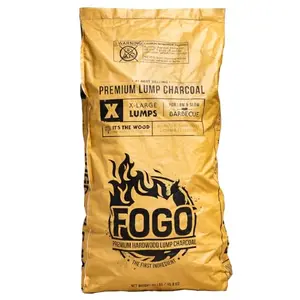 FOGO Super Premium Hardwood Lump Charcoal 35 pound bag with large chunks