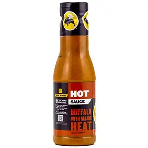 Buffalo Wild Wings Hot Sauce bottle with orange and black label