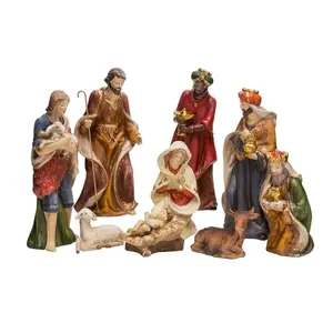 Kurt Adler porcelain nativity set with nine detailed figures