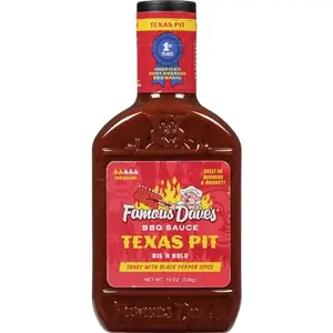 Famous Dave's Texas Pit BBQ Sauce bottle