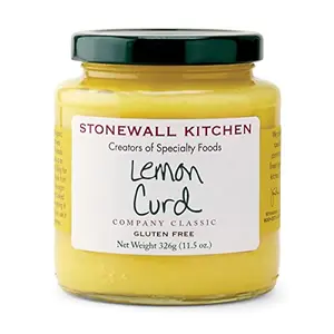 Stonewall Kitchen Lemon Curd jar with shortbread and scones