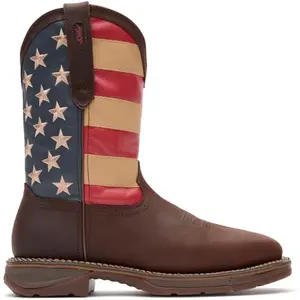 Durango men's DB020 boot with dark brown and union flag design