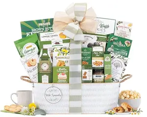 Wine Country sincere condolences gift basket with gourmet food assortment and keepsake packaging