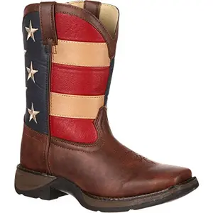 Durango kids' 8-inch patriotic boot with flag design