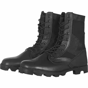 Fox Outdoor Vietnam jungle boots in black with leather and canvas construction