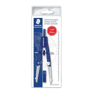 Staedtler 2-piece compass with metal legs and center wheel
