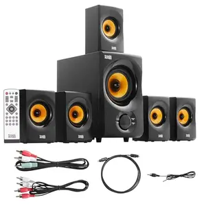 Acoustic Audio AA5170 700W 5.1 home theater speaker system with subwoofer and five satellite speakers
