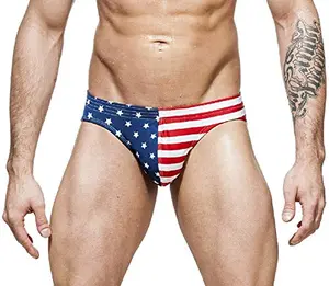 Gary Majdell Sport men's USA flag stars and stripes bikini swimsuit