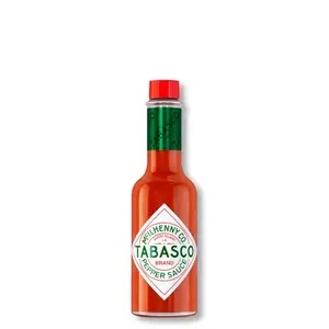 Three 5-ounce bottles of Tabasco Original Red Pepper Sauce in classic packaging