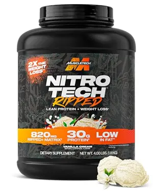 MuscleTech Nitro-Tech Ripped Vanilla Cream whey protein