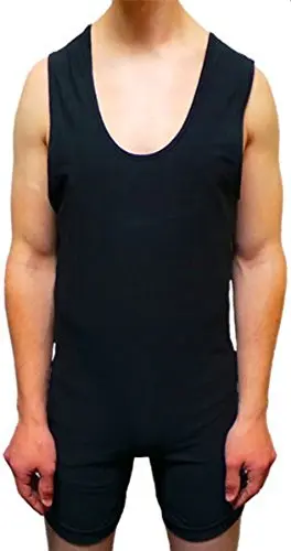 LiftingLarge Powerlifting Singlet in matte black with full-length legs and no external logos