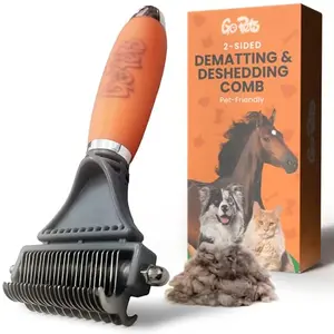 GoPets dual-sided dematting and deshedding comb