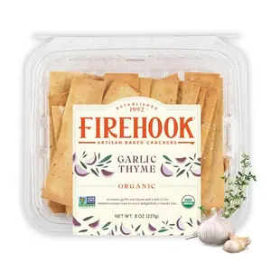 Firehook Garlic Thyme Artisan Crackers box