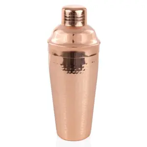 Twine hammered copper plated cocktail shaker