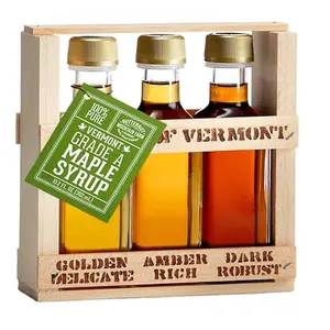 Vermont Maple Syrup Sampler by Butternut Mountain Farm in wooden crate