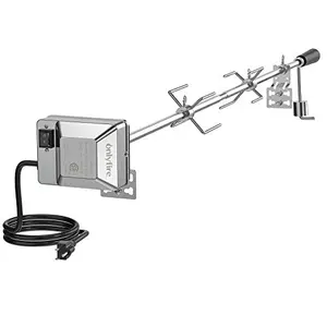 onlyfire Universal BBQ Rotisserie Kit with electric motor and hexagon spit rod