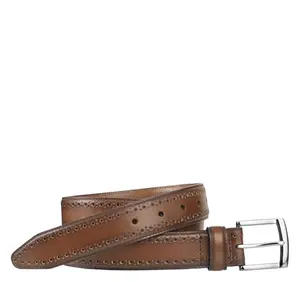 Johnston & Murphy Men's Perfed-Edge Leather Belt